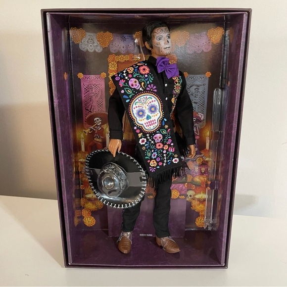 Barbie 2021 Ken Dia De Los Muertos Day of The Dead Doll Mattel - Picture 2 of 5
